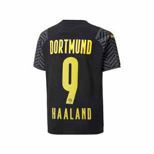 Camiseta Puma 2a Borussia Dortmund niño Haaland 2021 2022 - Camiseta segunda equipación infantil Erling Haaland Puma del Borussia Dörtmund 2021 2022 - negra