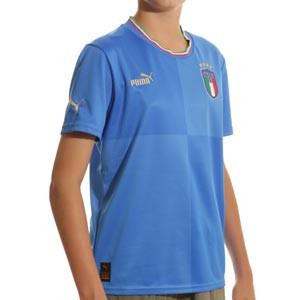 Camiseta Puma Italia niño 2022 - Camiseta primera equipación infantil Puma de la selección italiana 2022 - azul