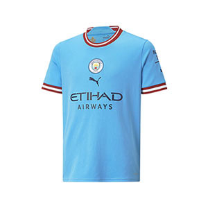Engañoso seguro Inmuebles Camiseta Puma Manchester City niño 2022 2023 celeste | futbolmaniaKids