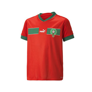 Camiseta Puma Marruecos niño 2022 2023 - Camiseta primera equipación Puma de la selección de Marruecos 2023 - roja