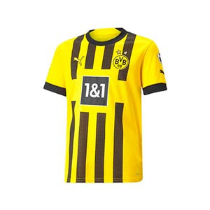 Camiseta Puma Borussia Dortmund niño 2022 2023 - Camiseta primera equipación infantil Puma Borussia Dortmund 2022 2023 - amarilla, negra