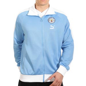 Chaqueta Puma Manchester City FtblHeritage - Chaqueta retro Puma del Manchester City - azul claro
