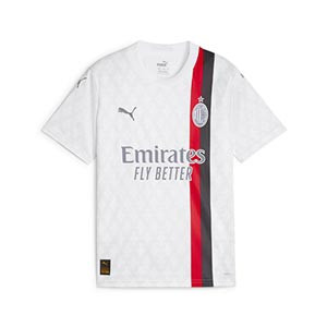 Camiseta Puma 2a AC Milan niño 2023 2024 - Camiseta segunda equipación infantil Puma del AC Milan 2023 2024 - blanca