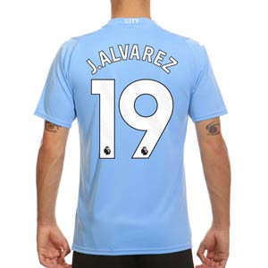 Camiseta Puma Manchester City J. Álvarez 2023 2024 - Camiseta primera equipación J.Álvarez Puma Manchester City 2023 2024 - azul celeste