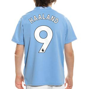 Camiseta Puma Manchester City niño Haaland 2023 2024 - Camiseta de la primera equipación infantil Puma del Manchester City de Haaland 2023 2024 - azul celeste