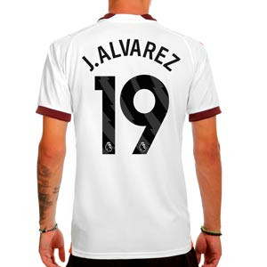 Camiseta Puma 2a Manchester City J.Alvarez 2023 2024 - Camiseta segunda equipación Julián Álvarez Puma Manchester City 2023 2024 - blanca