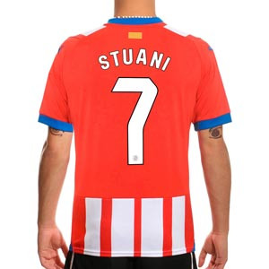Camiseta Puma Girona FC Stuani 7 2023 2024 - Camiseta primera equipación Stuani Puma Girona 2023 2024 - roja, blanca