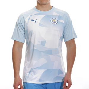 Camiseta Puma Manchester City pre-match - Camiseta de calentamiento pre-partido Puma Manchester City 2023 2024 - azul celeste