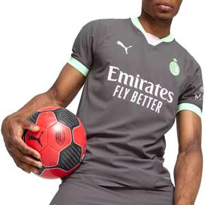 Camiseta Puma 3a Milan authentic 24 25 - Camiseta de la tercera equipación Puma del AC Milan 2024 2025 versión jugador - gris - miniatura