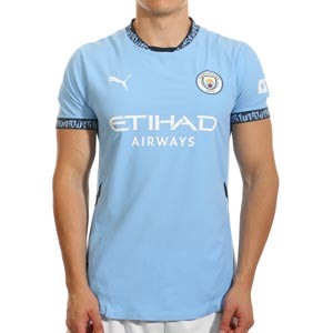 Camiseta Puma Manchester City auténtica 2024-2025 - Camiseta auténtica primera equipación Puma Manchester City 2024 2025 - azul celeste