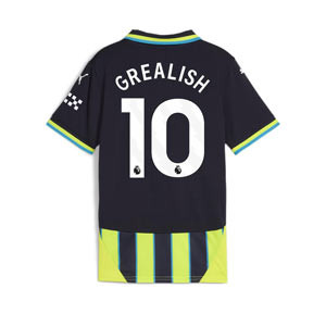 Camiseta Puma 2a Manchester City niño Grealish 2024 2025 PL - Camiseta infantil segunda equipación Puma de Grealish del M. City de la Premier League 24 25 - azul marino, amarillo flúor