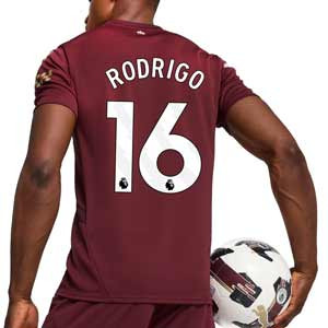 Camiseta Puma 3a Manchester City Rodrigo 24 25 PL - Camiseta de la tercera equipación Puma de Rodrigo del Manchester City de la Premier League 2024 2025 - granate - miniatura