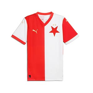 Camiseta Puma Slavia Praga 2024 2025 - Camiseta de la primera equipación Puma del Slavia Praga 2024 2025 - blanca, roja