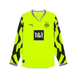 Camiseta manga larga Puma Anniversary BVB authentic 24 25 - Camiseta de manga larga Puma del Borussia Dortmund Edición 30 aniversario versión jugador - amarilla flúor