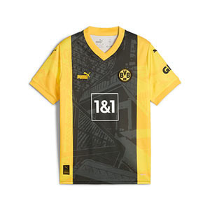 Camiseta Puma niño BVB Edición Especial 50 Aniversario - Camiseta niño Puma del Borussia Dortmund Edición Especial 50 aniversario - negra, amarilla
