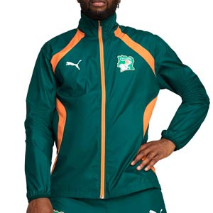 Chaqueta Puma Costa Marfil presentación Woven - Chaqueta de presentación Puma de la selección de Costa de Marfil - verde