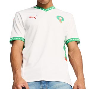 Camiseta Puma 2a Marruecos 2025 - Camiseta de la segunda equipación Puma de la selección de Marruecos 2025 - blanca