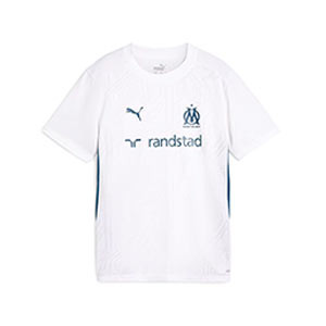 Camiseta Puma Olympique Marsella niño entrenamiento - Camiseta infantil de entrenamiento Puma del Olympique de Marsella - blanca