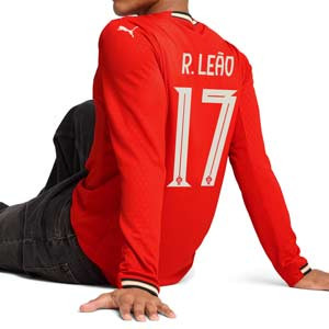 Camiseta manga larga Puma Portugal Rafa Leao 25 - Camiseta de manga larga de la primera equipación Puma de Rafa Leao de la selección de Portugal 2025 - roja