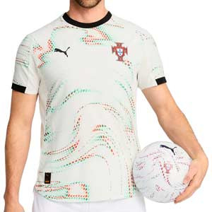 Camiseta Puma 2a Portugal authentic 25 - Camiseta de la segunda equipación Puma de la selección de Portugal 2025 versión jugador - blanca