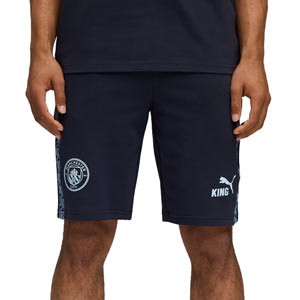 Short Puma Manchester City King - Pantalón corto de algodón Puma del Manchester City - azul marino