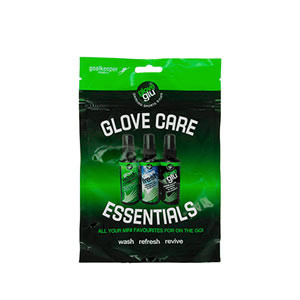 Pack cuidados guantes Glove Glu Care Essentials - Paquete para cuidados del guante Glove Glu con Spray adherente, desodorante y jabón limpiador 3 x 50 ml - negro