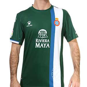 Camiseta Kelme 2a Espanyol 2019 2020 - Camiseta segunda equipación Kelme Espanyol 2019 2020 - verde oscura - frontal
