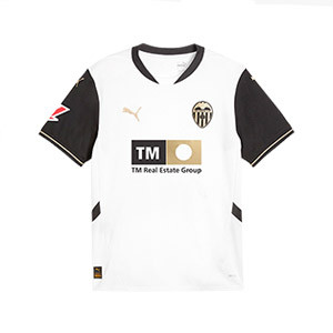 Camiseta Puma Valencia niño 2024 2025 - Camiseta infantil de la primera equipación Puma del Valencia 2024 2025 - blanca