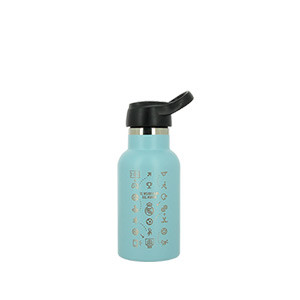 Botellín Runbott Termo Real Madrid CF 350 ml - Botellín térmico de agua Runbott del Real Madrid CF de 350 ml - azul claro