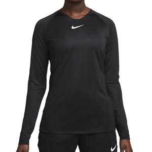 Camiseta interior térmica Nike mujer Park First Layer DF - Camiseta interior compresiva para mujer manga larga Nike - negra