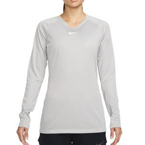 Camiseta interior térmica Nike mujer Park First Layer DF - Camiseta interior compresiva para mujer manga larga Nike - gris