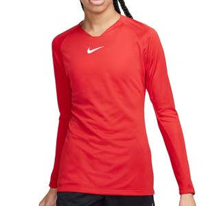 Camiseta interior Nike mujer Park First Layer Dri-fit - Camiseta interior compresiva manga larga Nike - rojo