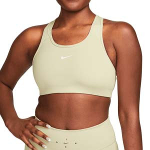 Sujetador Nike Dri-Fit Swoosh sin relleno - Top deportivo de mujer Nike - verde claro