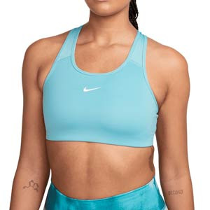 Sujetador Nike Dri-Fit Swoosh sin relleno - Top deportivo de mujer Nike - azul claro