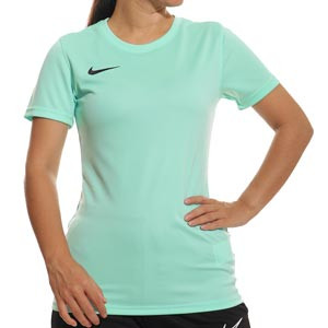 Camiseta Nike mujer Dri-Fit Park 7 - Camiseta de manga corta para mujer de deporte Nike - verde turquesa