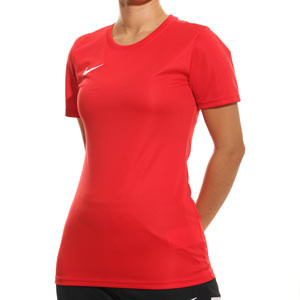 Camiseta Nike mujer Dri-Fit Park 7 - Camiseta de manga corta para mujer de deporte Nike - roja