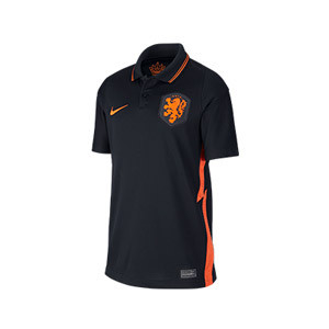 Camiseta Nike 2a Holanda niño 2020 2021 Stadium - Camiseta segunda equipación infantil selección de Holanda 2020 2021 - negra - frontal