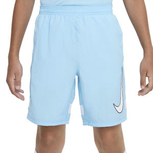 Shorts Nike niño Dri-Fit Academy Graphic - Pantalón corto infantil de entrenamiento Nike - azul celeste