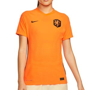 Nike Holanda mujer 2022 2023 Vapor Match - Camiseta auténtica primera equipación de mujer de la selección holandesa para la Women's Euro 2022 - naranja