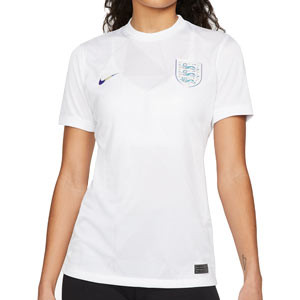 Nike Inglaterra mujer 2022 2023 Dri-Fit Stadium - Camiseta primera equipación de mujer de la selección inglesa para la Women's Euro 2022 - blanca