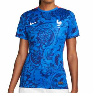 Nike Francia mujer 2022 2023 Dri-Fit Stadium - Camiseta primera equipación de mujer de la selección francesa para la Women's Euro 2022 - azul