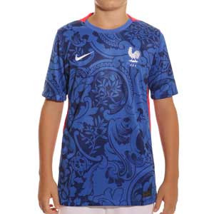 Nike Francia niño 2022 2023 Dri-Fit Stadium - Camiseta primera equipación infantil de la selección francesa para la Women's Euro 2022 - azul
