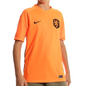 Nike Holanda niño 2022 2023 Dri-Fit Stadium - Camiseta primera equipación infantil de la selección holandesa para la Women's Euro 2022 - naranja
