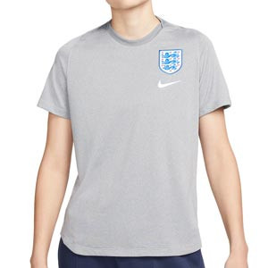 Camiseta Nike Inglaterra mujer Dri-Fit Travel - Camiseta para mujer de paseo de la selección inglesa para la Women's Euro 2022 - gris