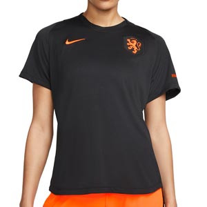 Camiseta Nike Holanda mujer Travel Hoodie - Camiseta para mujer de paseo de la selección holandesa para la Women's Euro 2022 - negra