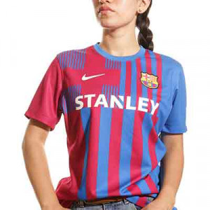 Camiseta Nike Barcelona femenino 2021 2022 Dri-Fit Stadium - Camiseta primera equipación Nike del FC Barcelona femenino 2021 2022 - azulgrana - completa frontal