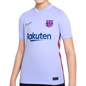 Camiseta Nike 2a Barcelona 2021 2022 niño Stadium - Camiseta segunda equipación infantil Nike del FC Barcelona 2021 2022 - lila