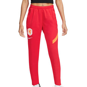 Pantalón Nike Holanda mujer entreno Dri-Fit Academy Pro - Pantalón largo de entrenamiento de mujer adidas de la selección holandesa para la Women's Euro 2022 - rojo