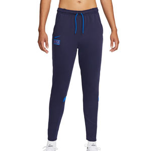 Pantalón Nike Francia mujer Dri-Fit Travel - Pantalón largo para mujer de paseo de la selección francesa para la Women's Euro 2022 - azul marino