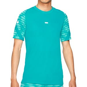 Camiseta Nike Dri-Fit Strike 21 - Camiseta de maga corta para entrenamiento fútbol Nike - azul turquesa - frontal